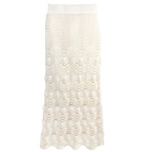 RACHEL ZOE BOHO COTTAGE CORE COASTAL COWGIRL CROCHET MAXI BODYCON SKIRT XS
